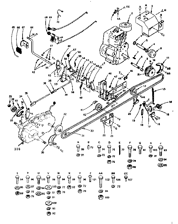 Craftsman 91725141 clutch-brake & drive diagram