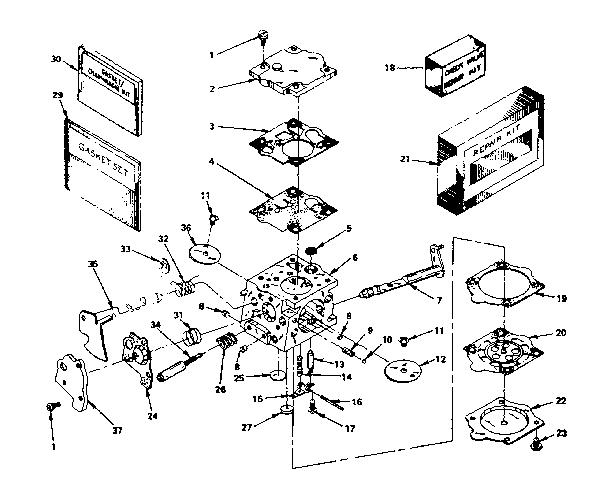 Craftsman 917353731 carburetor for model 917.353731 and 917.353771 only diagram