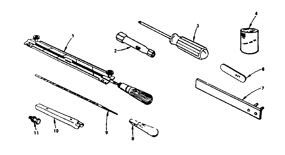 Craftsman 917353731 maintenance kit (not included with chain saw) diagram