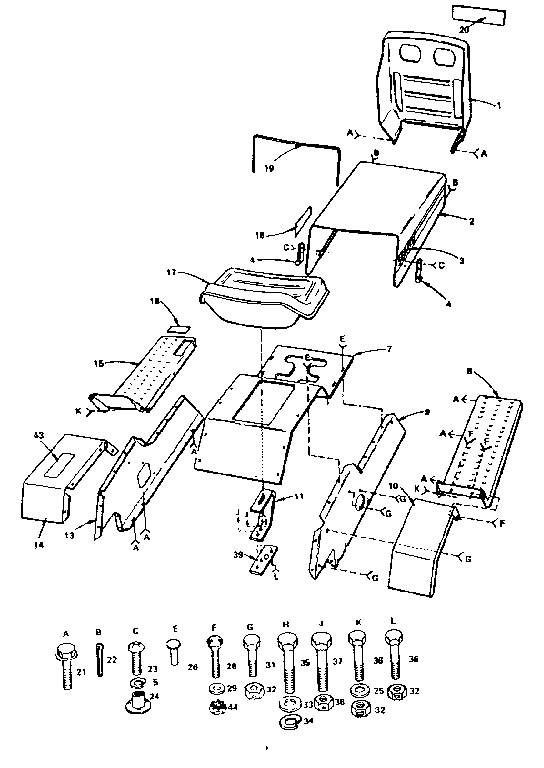 Craftsman 917255276 fender, hood and grill diagram