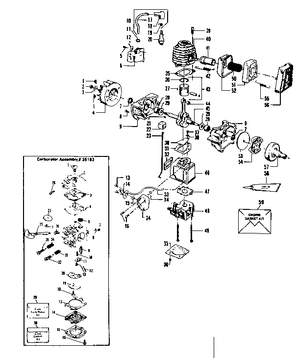 Craftsman 358796210 engine diagram