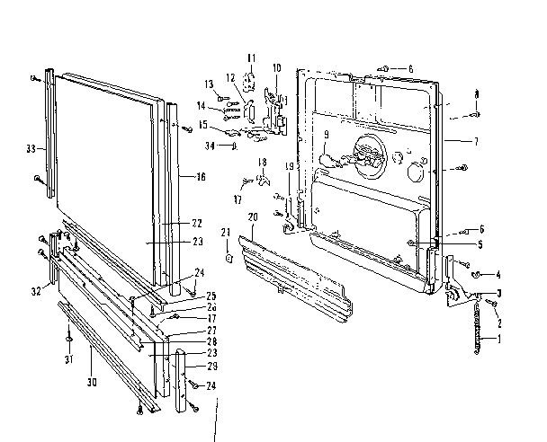 Kenmore 5871517581 door details diagram
