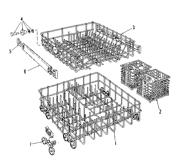 Kenmore 5871517581 rack details diagram