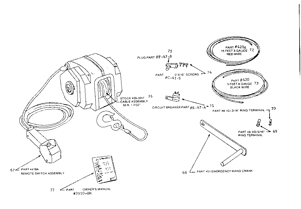 Powerwinch 667391000 unit diagram