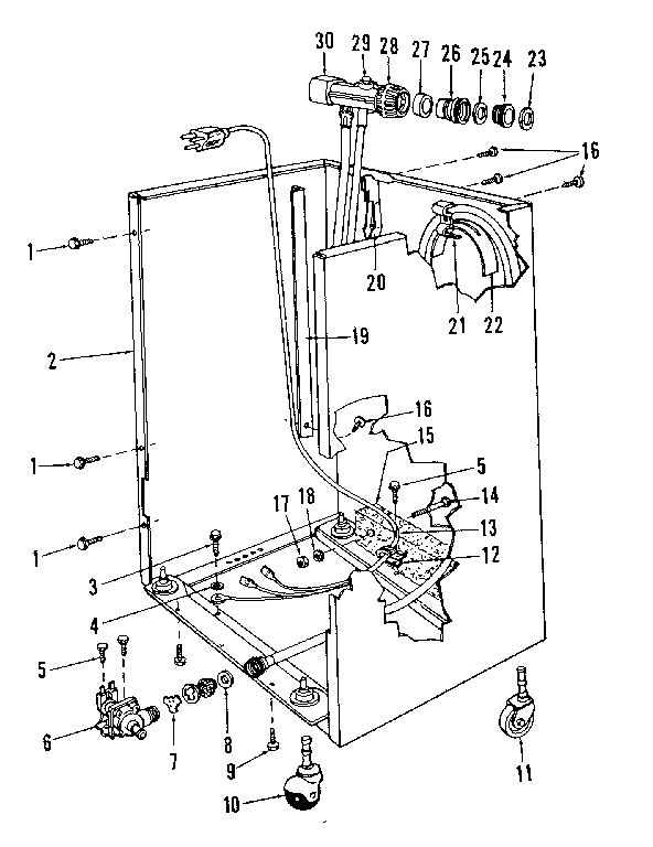 Kenmore 5871757581 frame details diagram