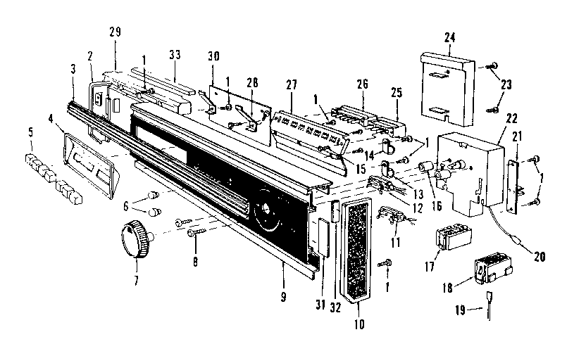 Kenmore 5871757581 console panel details diagram