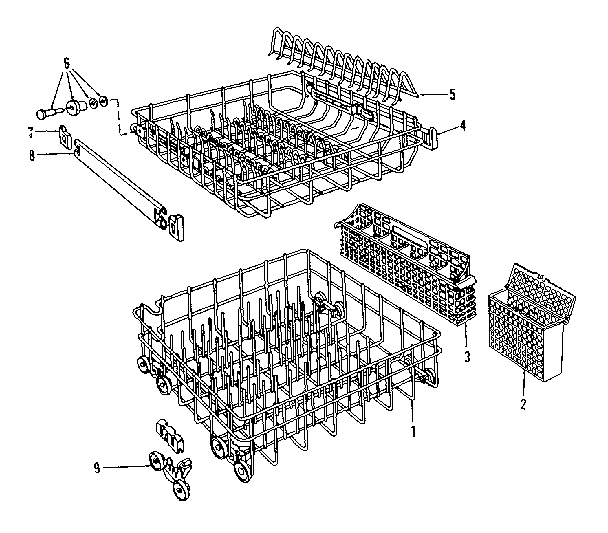 Kenmore 5871757581 rack details diagram