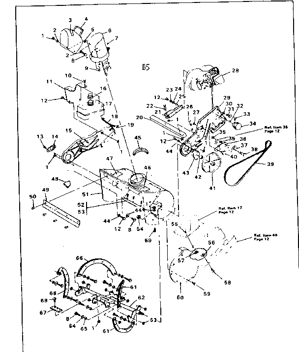 Craftsman 536884200 auger housing assembly diagram