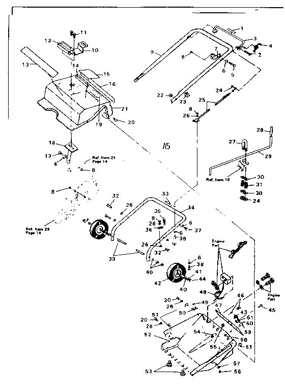 Craftsman 536884300 main frame diagram
