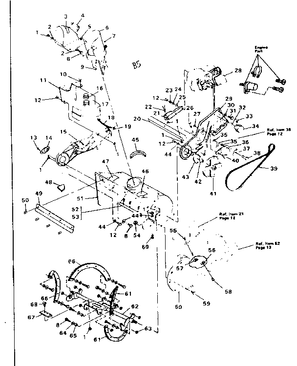 Craftsman 536884300 auger housing assembly diagram