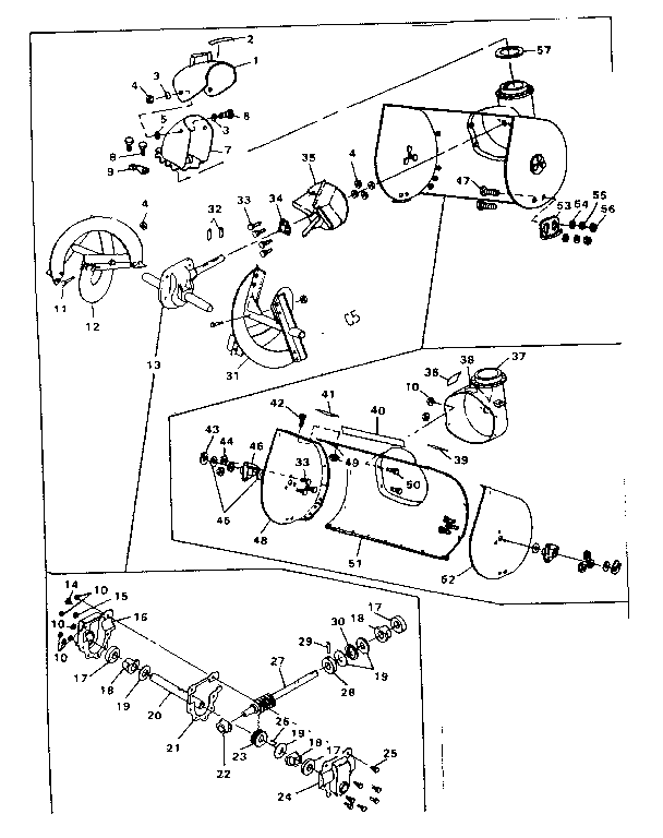 Craftsman 536884500 auger housing assembly diagram