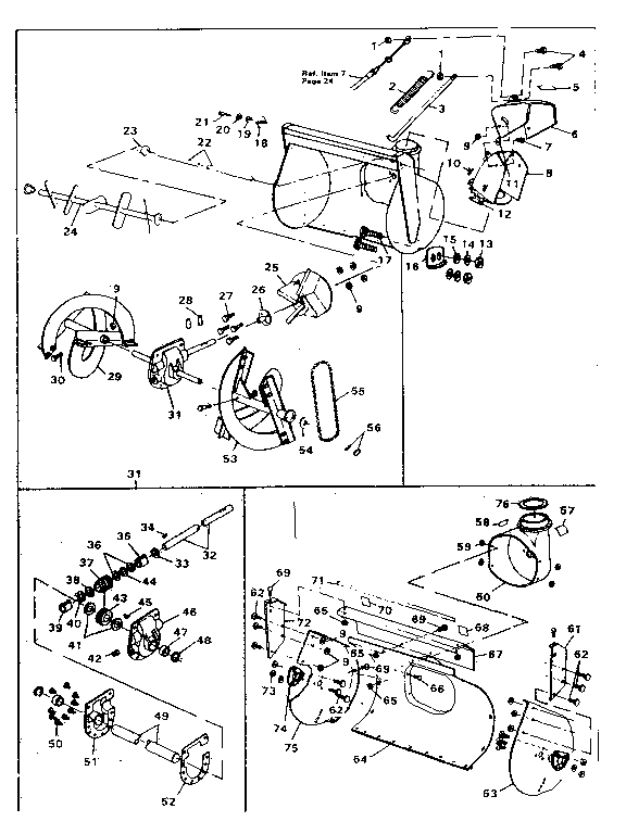 Craftsman 536884700 auger housing assembly diagram