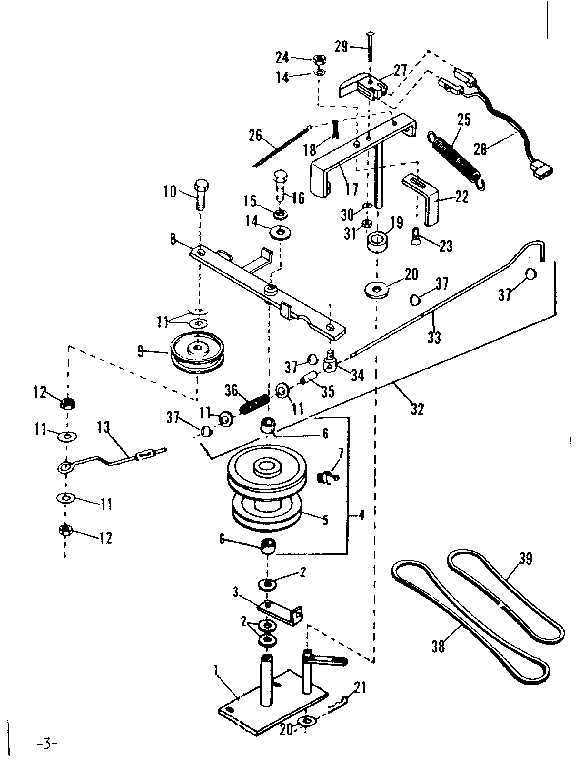 Craftsman 84226027 pulley assembly diagram