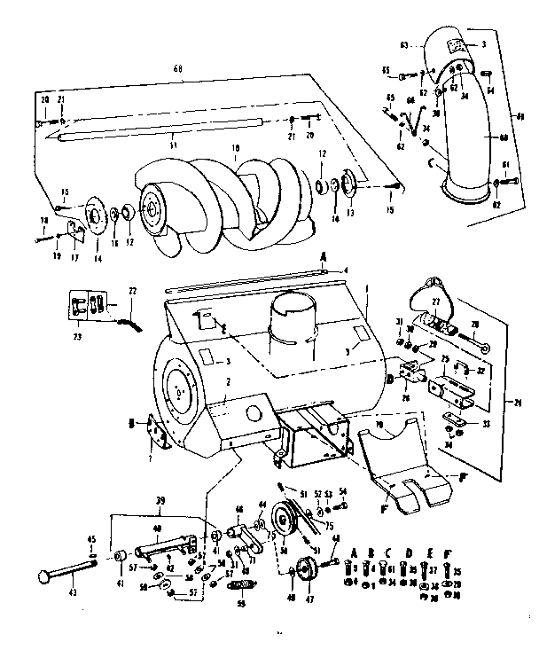 Craftsman 84226027 auger assembly diagram
