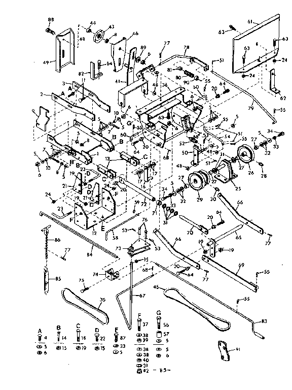 Craftsman 842260622 main frame diagram