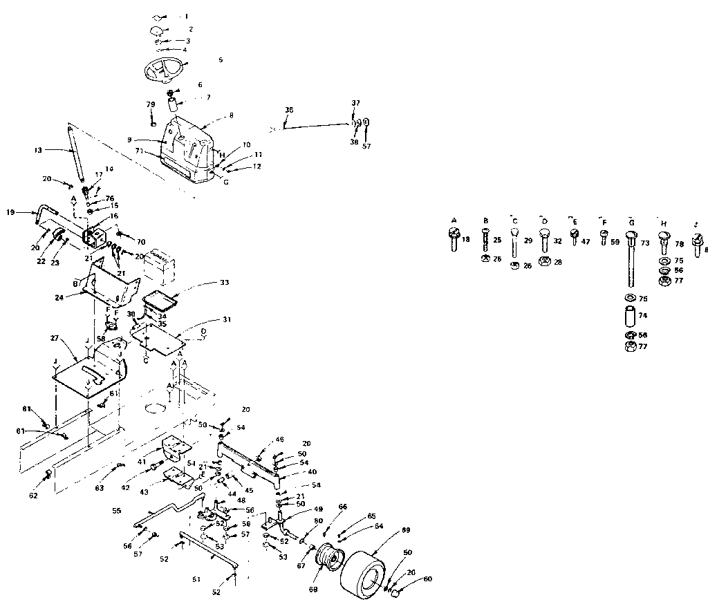 Craftsman 917255821 steering assembly diagram