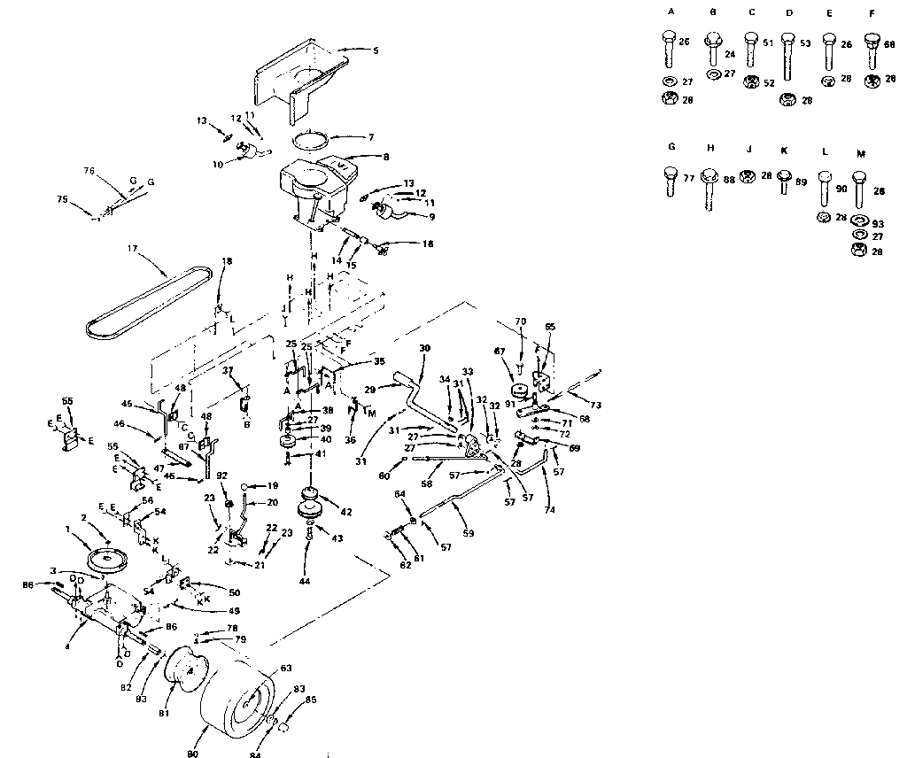 Craftsman 917255830 (1987) drive diagram