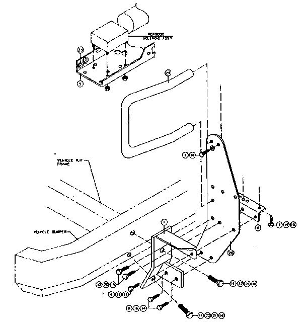 Ramsey P-8405G bracket assembly diagram