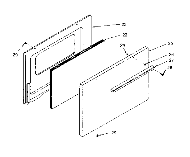 Kenmore 1197078710 oven door diagram