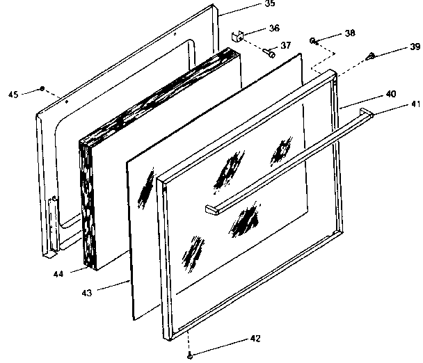 Kenmore 1197078710 oven door diagram