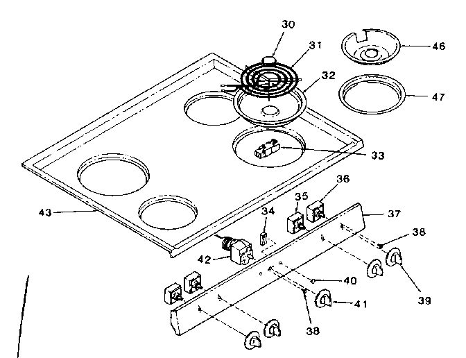 Kenmore 1199058710 cooktop diagram