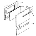Kenmore 1199068710 oven door and snap-on panel diagram