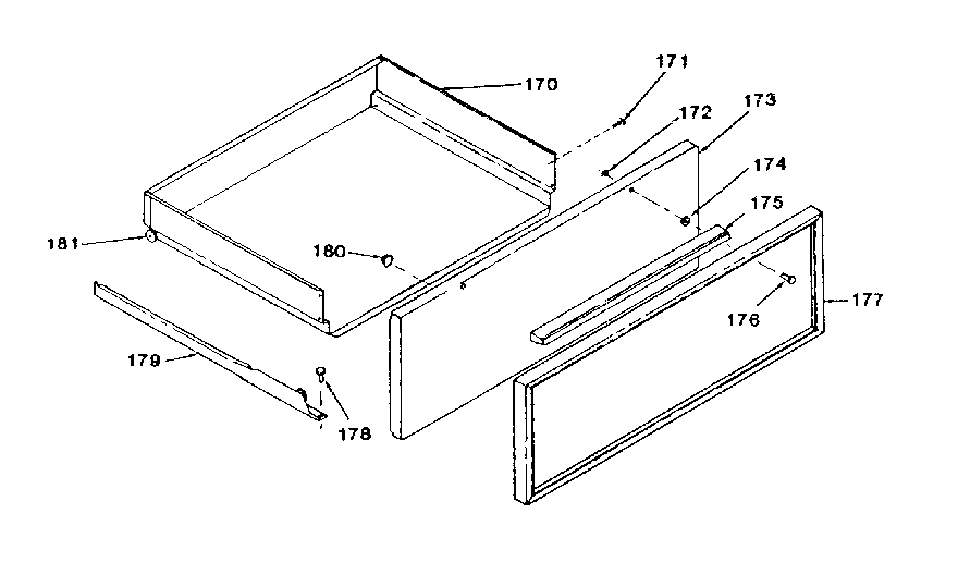Kenmore 1199058710 storage drawer diagram
