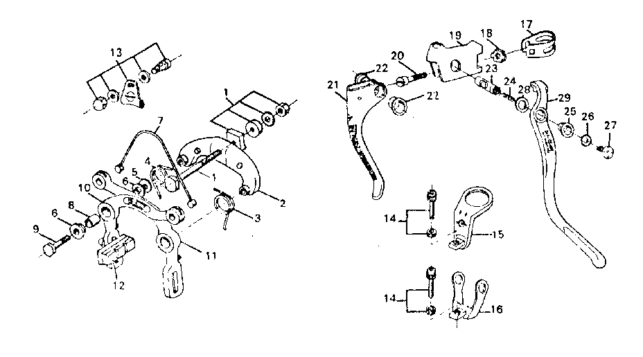 Sears 502472510 center pull caliper brake diagram