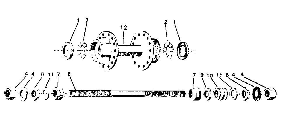 Sears 502472510 rear small flange hub diagram