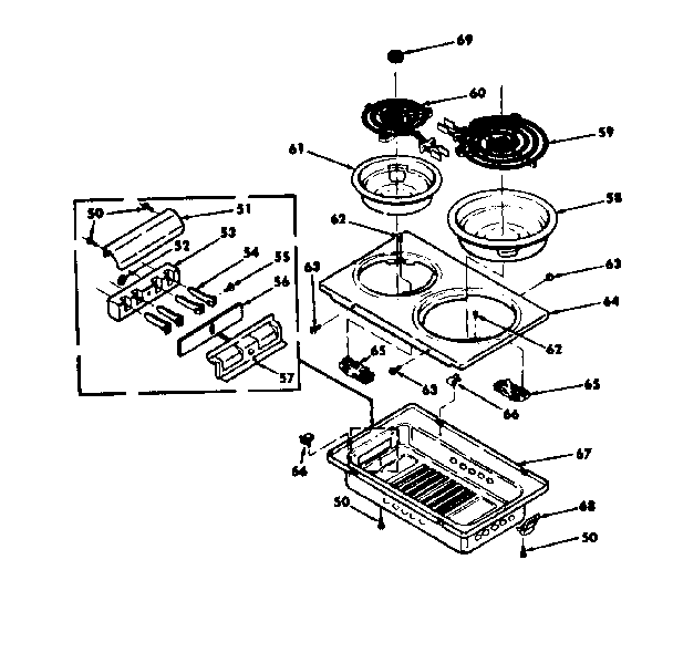 Kenmore 6289398490 coil top diagram