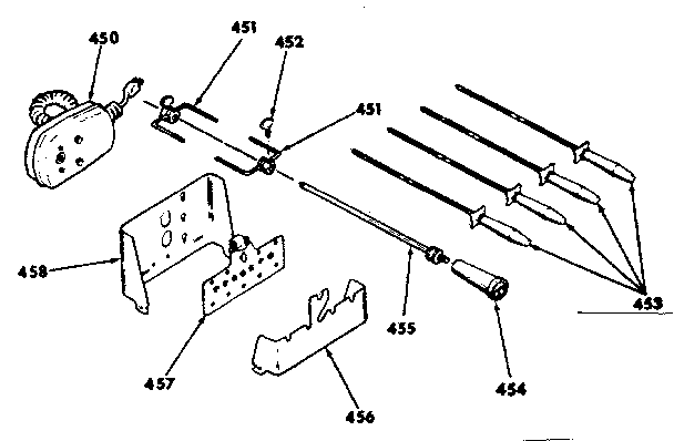 Kenmore 6289398490 opt. roti/shish kit no. 4998260 diagram