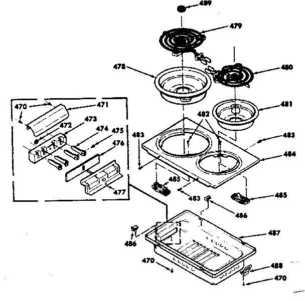 Kenmore 6289398490 opt. coil top module kit no. 4998021 diagram