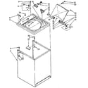 Kenmore 11081476400 top and cabinet parts diagram