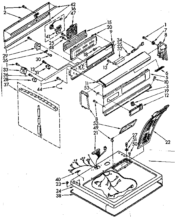 Kenmore 11086294150 limited edition top and console parts diagram