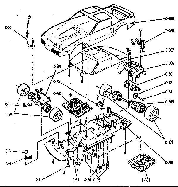 Sears 63654201 replacement parts diagram