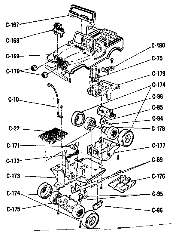 Sears 636543600 replacement parts diagram