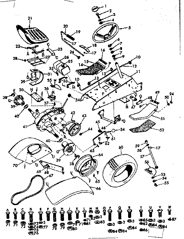Craftsman 91725874 steering and final drive diagram