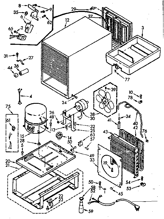 Kenmore 106737206 unit parts diagram