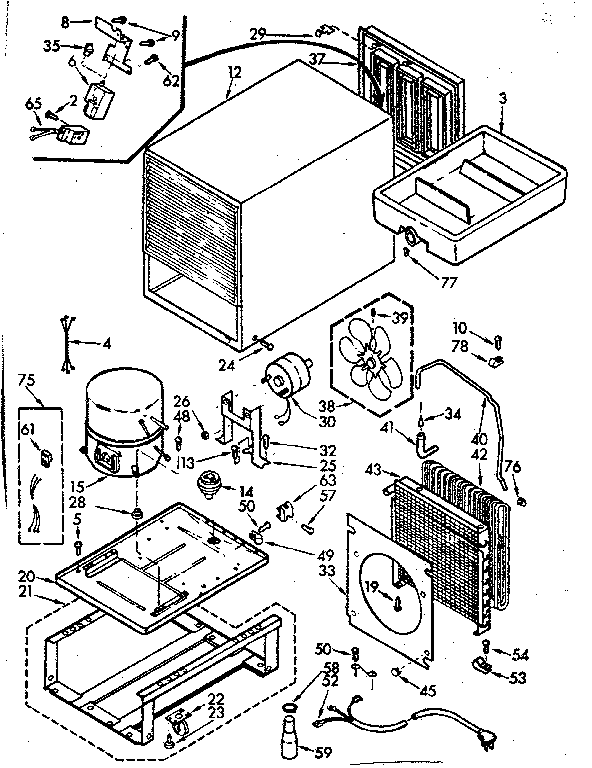 Kenmore 106737204 unit parts diagram