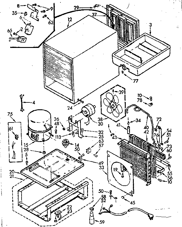 Kenmore 106737201 unit parts diagram