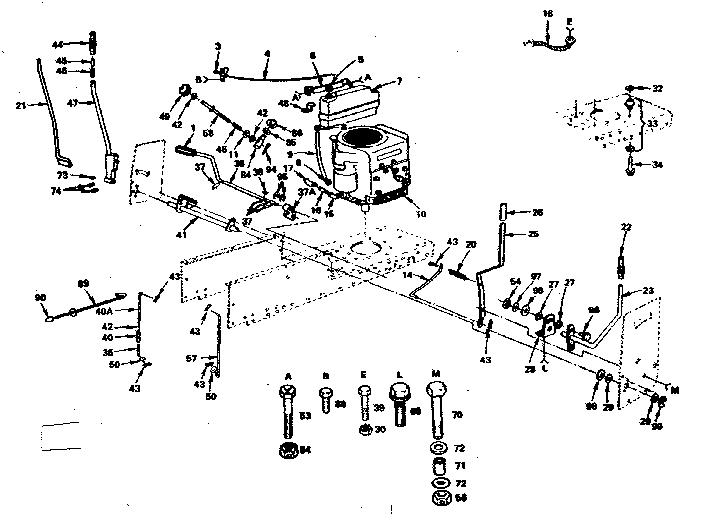 Craftsman 917252674 power & mechanical controls group diagram