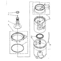 Kenmore 11081360610 agitator, basket and tub parts diagram