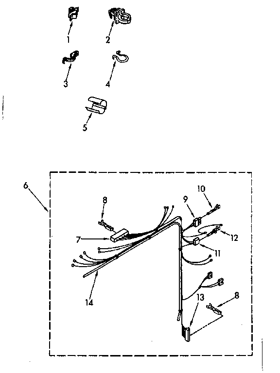 Kenmore 11081360620 wiring harness parts diagram