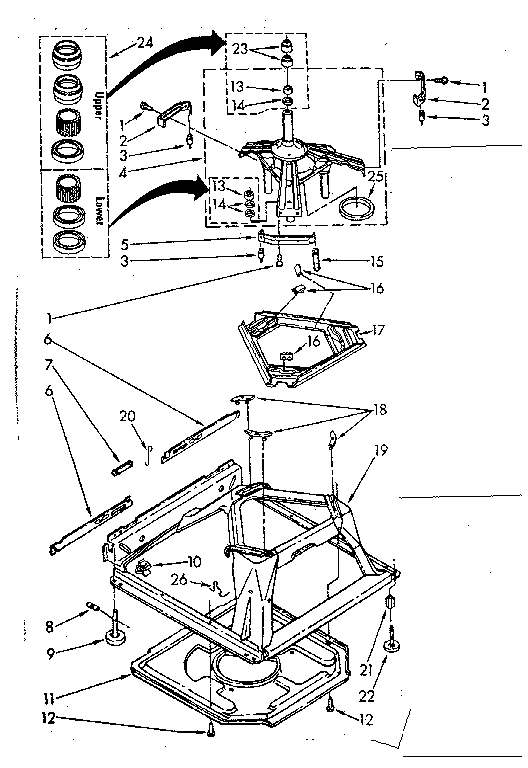 Kenmore 11081476820 machine base parts diagram