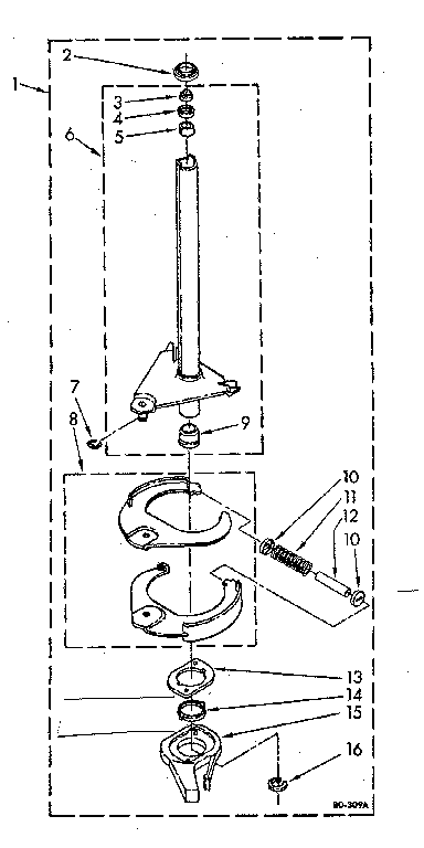 Kenmore 11081476820 brake and drive tube parts diagram
