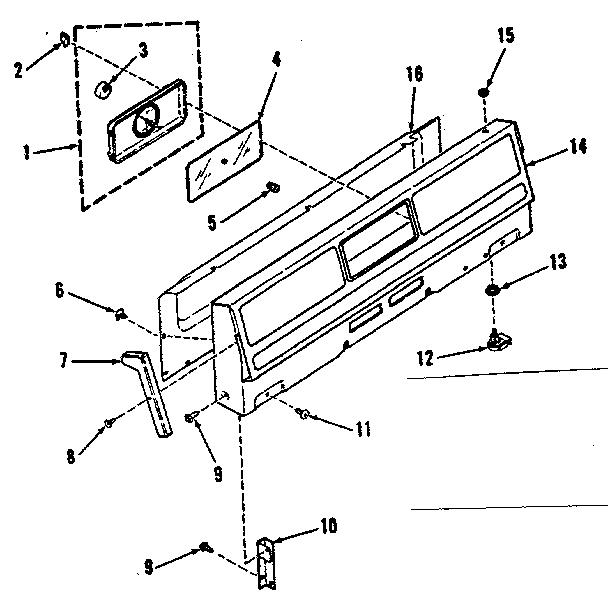 Kenmore 9116148510 backguard section diagram