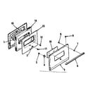Kenmore 9116168510 oven door section diagram