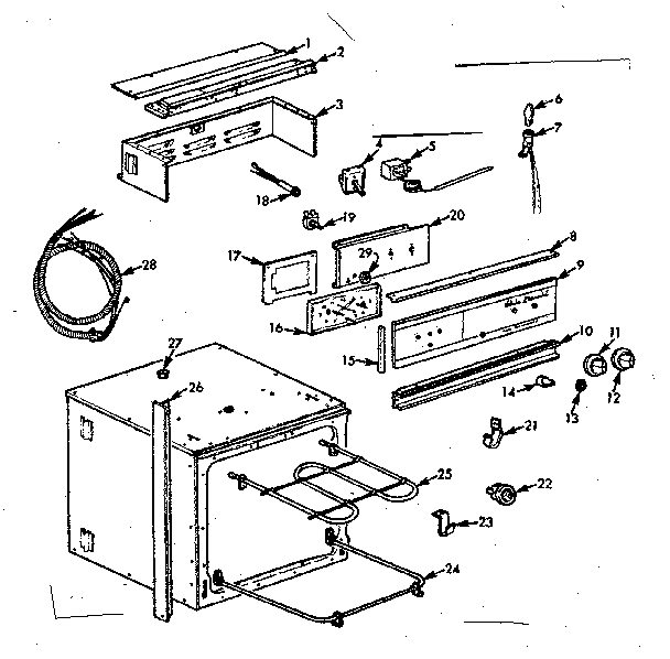 Kenmore 1034036500 control section diagram