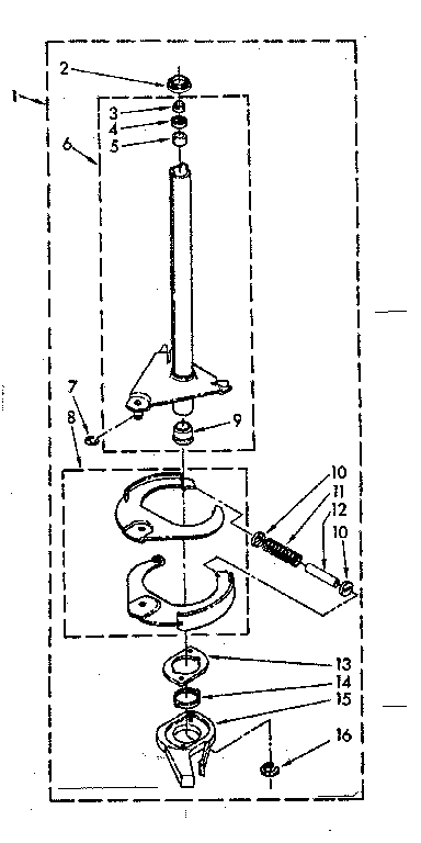 Kenmore 11081362110 brake and drive tube parts diagram