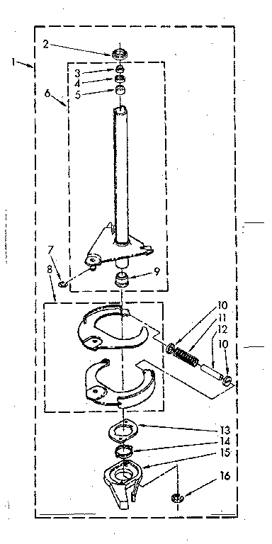 Kenmore 11081375220 brake and drive tube parts diagram